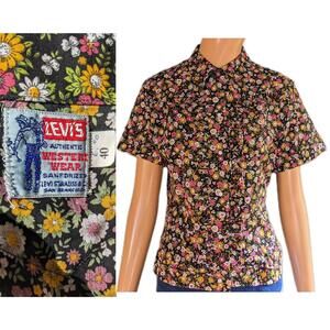 Big E Levi's authentic western wear sanforized‎ shirt vintage 1950's pearl snap